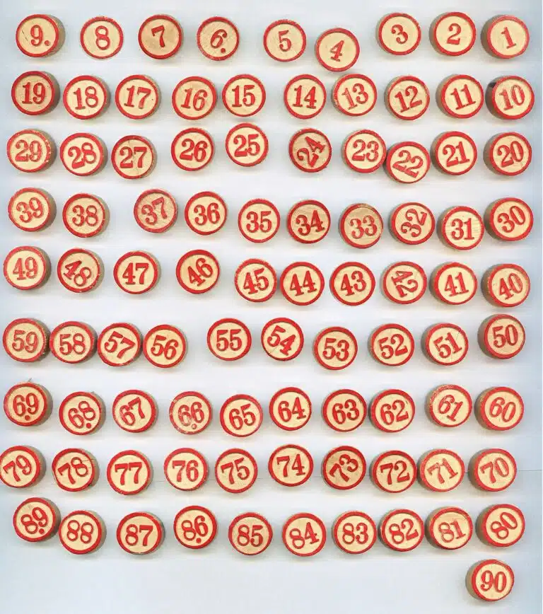 BINGO game pieces.