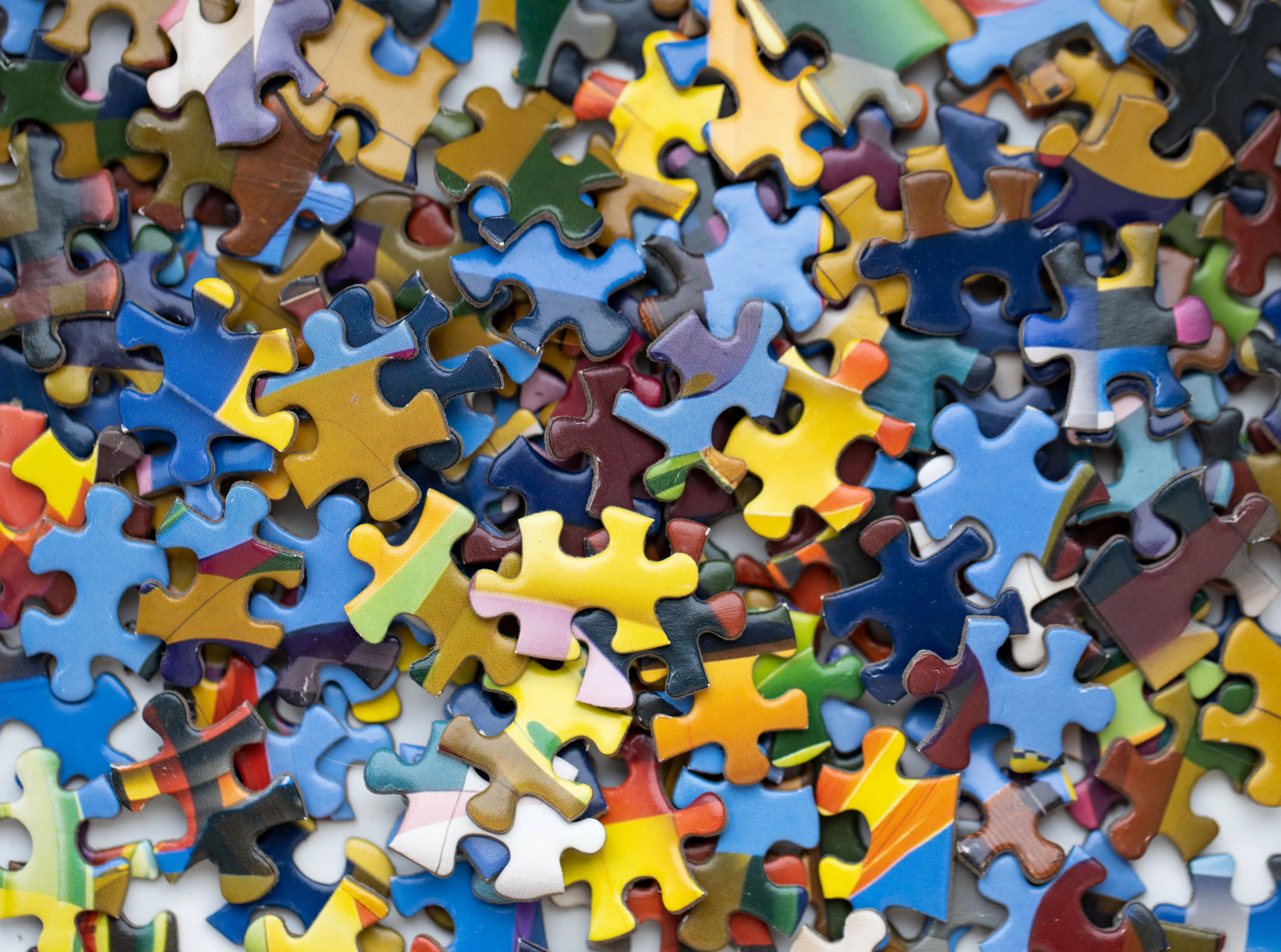 Jigsaw puzzle pieces.